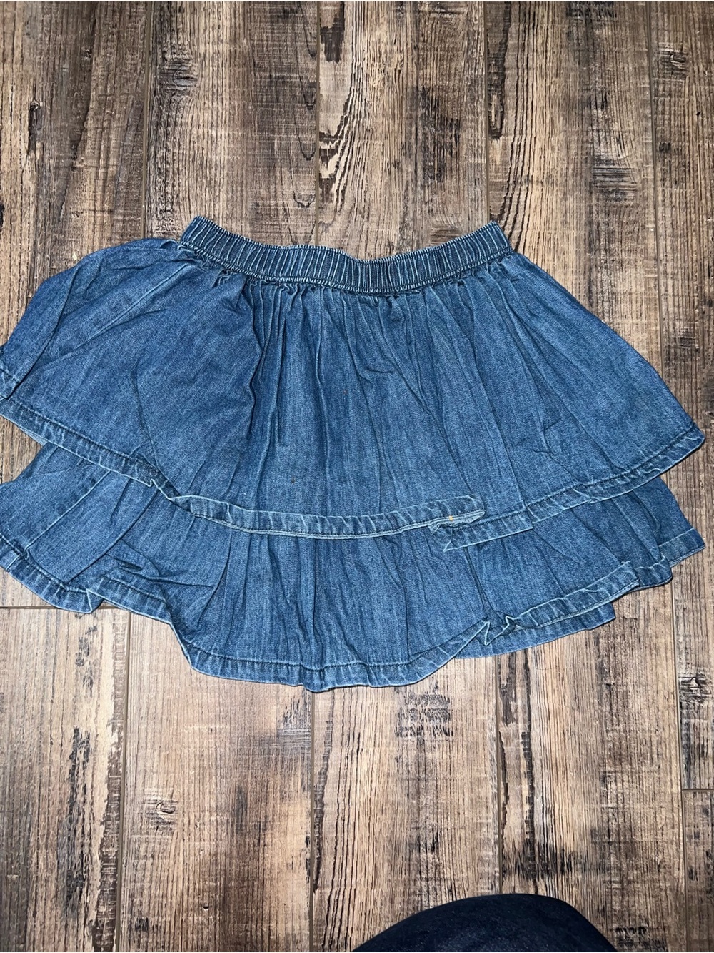 Hanna Andersson Blue Tiered Denim Skirt